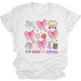 100 Days Of School Coquette Bow School Bus Pencil Books Unisex Jersey T-Shirt 100 Days Of School Coquette Bow School Bus Pencil Books Unisex Jersey T-Shirt