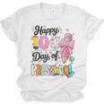 100th Day Of School Teacher Books 100 Days Of Preschool Girl Unisex Jersey T-Shirt