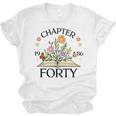 1986 Chapter Forty 40th Birthday Wildflower Book Unisex Jersey T-Shirt