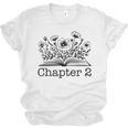 2nd Birthday Girl Chapter 2 Reading Book Lover 2 Year Old Unisex Jersey T-Shirt