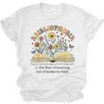 Abibliophobia Wildflower Reading Bookworm Book Reader Unisex Jersey T-Shirt
