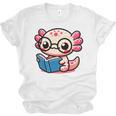 Adorable Book Lover Axolotl With Reading Glasses Cute Unisex Jersey T-Shirt Adorable Book Lover Axolotl With Reading Glasses Cute Unisex Jersey T-Shirt