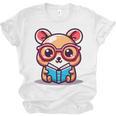Adorable Book Lover Quokka With Reading Glasses Cute Unisex Jersey T-Shirt