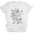 Adult Coloring Book Namaste Yoga Flowers Unisex Jersey T-Shirt Adult Coloring Book Namaste Yoga Flowers Unisex Jersey T-Shirt