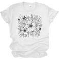 Adult Coloring Book Style Flowers And Ladybug Self Coloring Unisex Jersey T-Shirt Adult Coloring Book Style Flowers And Ladybug Self Coloring Unisex Jersey T-Shirt