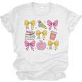 Apple Coquette Bow Books First Day Of School Back To School Unisex Jersey T-Shirt Apple Coquette Bow Books First Day Of School Back To School Unisex Jersey T-Shirt