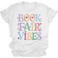Book Fair Vibes Groovy Retro Reading Unisex Jersey T-Shirt