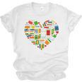 Book Lover Librarian Books Heart Valentine Unisex Jersey T-Shirt