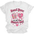 Book Lover Read Your Heart Out Teacher Kids Valentines Unisex Jersey T-Shirt