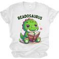 Book Lover Reading Dinosaur Readosaurus Library Unisex Jersey T-Shirt