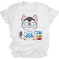 Book Lover Reading Husky Dog Unisex Jersey T-Shirt