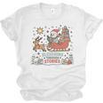 Book Lovers Winter Sleighing Through Stories Tee Premium Tri-Blend Unisex Jersey T-Shirt