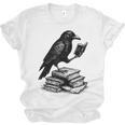 Book Raven Vintage Dark Academia Literature Reading Unisex Jersey T-Shirt Book Raven Vintage Dark Academia Literature Reading Unisex Jersey T-Shirt