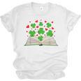 Book With Shamrocks Librarian Saint Patrick's Day Kids Unisex Jersey T-Shirt Book With Shamrocks Librarian Saint Patrick's Day Kids Unisex Jersey T-Shirt