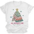All Booked For Christmas Book Christmas Tree Lights Bookish Unisex Jersey T-Shirt