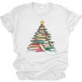 All Booked For Christmas Book Christmas Tree Lights Xmas Unisex Jersey T-Shirt