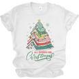All Booked For Christmas Book Xmas Tree Lights Reading Girly Unisex Jersey T-Shirt All Booked For Christmas Book Xmas Tree Lights Reading Girly Unisex Jersey T-Shirt