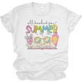 All Booked For Summer Reading Beach Floral Bookish Book Girl Unisex Jersey T-Shirt