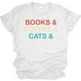 Books Coffee Cats Social Justice Unisex Jersey T-Shirt
