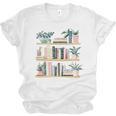 Bookshelves With Books & Plants Premium Unisex Jersey T-Shirt Bookshelves With Books & Plants Premium Unisex Jersey T-Shirt