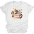 Booktrovert Vintage Wildflowers Books For Book Lovers Unisex Jersey T-Shirt