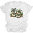 Botanical Garden Plants With Books Unisex Jersey T-Shirt Botanical Garden Plants With Books Unisex Jersey T-Shirt