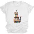 Cat Lover Tee Women Book Lover Reading Librarian Read Unisex Jersey T-Shirt Cat Lover Tee Women Book Lover Reading Librarian Read Unisex Jersey T-Shirt
