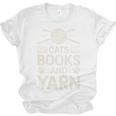 Cats Books And Yarn Crocheter Crocheting Unisex Jersey T-Shirt