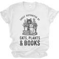 Cats Plants And Books Shirt Plant Lover Gardening Unisex Jersey T-Shirt Cats Plants And Books Shirt Plant Lover Gardening Unisex Jersey T-Shirt