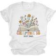 Chapter 10 Years Old 10th Birthday Wildflower Book Lover Unisex Jersey T-Shirt