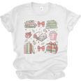 Christmas Book Lover Reading Reader Men Women Kids Xmas Unisex Jersey T-Shirt