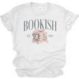 Coquette Bow Book Lover Bookish Coquette Aesthetic Reading Unisex Jersey T-Shirt Coquette Bow Book Lover Bookish Coquette Aesthetic Reading Unisex Jersey T-Shirt