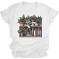 Cosy Sloth In Bookshelf With Plants Unisex Jersey T-Shirt Cosy Sloth In Bookshelf With Plants Unisex Jersey T-Shirt