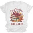 Cozy Readers Book Society Fall Autumn Floral Pumpkin Season Unisex Jersey T-Shirt Cozy Readers Book Society Fall Autumn Floral Pumpkin Season Unisex Jersey T-Shirt