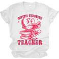 Cupid's Favorite Teacher Valentines Day Heart Book Lover Unisex Jersey T-Shirt