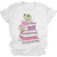 Cute Book Lover Frog Pretty Girls Read Books Kawaii Reading Unisex Jersey T-Shirt Cute Book Lover Frog Pretty Girls Read Books Kawaii Reading Unisex Jersey T-Shirt