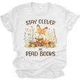 Cute Fox Stay Clever Read Books For Librarian Or Bookworm Unisex Jersey T-Shirt