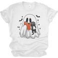 Cute Halloween Ghost Reading Book Unisex Jersey T-Shirt Cute Halloween Ghost Reading Book Unisex Jersey T-Shirt