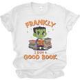 Cute Halloween Teacher Librarian Frankenstein Reading Books Unisex Jersey T-Shirt