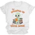 Cute Halloween Teacher Librarian Mummy Reading Books Unisex Jersey T-Shirt Cute Halloween Teacher Librarian Mummy Reading Books Unisex Jersey T-Shirt