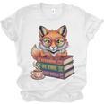 Cute Nerdy Fox Read Books Be Kind Stay Weird Book Club Premium Tri-Blend Unisex Jersey T-Shirt