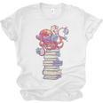 Cute Octopus Bookworm Fun Reading Tee For Book Lovers Unisex Jersey T-Shirt