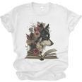 Dog Book Flower Unisex Jersey T-Shirt Dog Book Flower Unisex Jersey T-Shirt