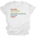 Dog Loving Coffee Drinking Book Reading Social Justice Unisex Jersey T-Shirt