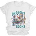 Easily Distracted By Dragons And Books Bookworm Unisex Jersey T-Shirt