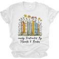 Easily Distracted By Plants And Books Bookworm Gardening Unisex Jersey T-Shirt Easily Distracted By Plants And Books Bookworm Gardening Unisex Jersey T-Shirt