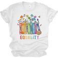 Equal Rights Book Flower Equality Peace Love Kindness Book Unisex Jersey T-Shirt Equal Rights Book Flower Equality Peace Love Kindness Book Unisex Jersey T-Shirt