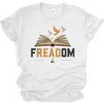 Freadom Anti Banned Books Lovers Reading Librarian Bookworm Unisex Jersey T-Shirt