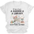 Gardening & Library Lover Books Reading Plants Cute Unisex Jersey T-Shirt Gardening & Library Lover Books Reading Plants Cute Unisex Jersey T-Shirt