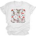 Ghost Book Reading Christmas Books Lover Teacher Kids Unisex Jersey T-Shirt